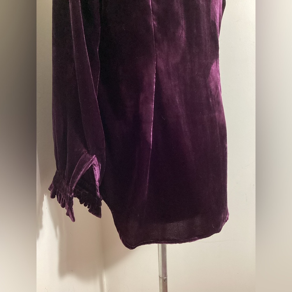 Royalcore Velvet Button Up Top S Whimsigoth Artsy Romantic - Picture 12 of 15